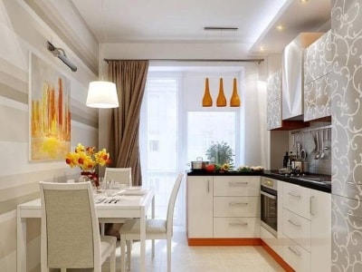 Дизайн интерьера кухни 10 кв. м.